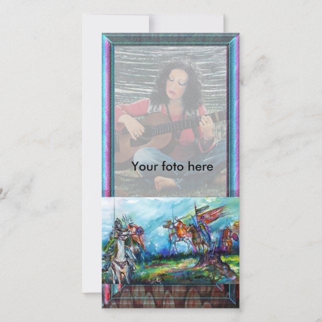 RIDERS IN STORM Mediaeval Knights Horseback Photo (Front)