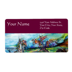 RIDERS IN STORM Mediaeval Knights Horseback Purple