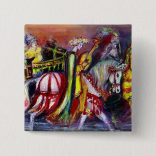 RIDERS IN THE NIGHT detail 15 Cm Square Badge