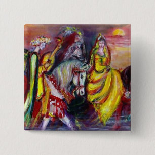 RIDERS IN THE NIGHT detail 15 Cm Square Badge