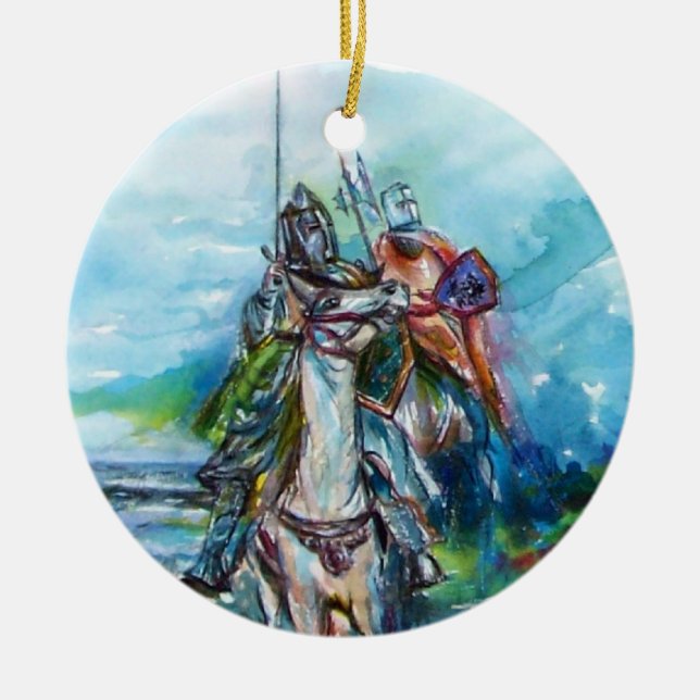 RIDERS IN THE STORM CERAMIC TREE DECORATION (Front)