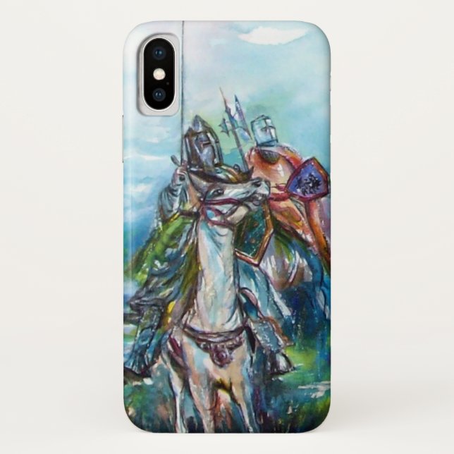 RIDERS IN THE STORM Mediaeval Knights Horseback Case-Mate iPhone Case (Back)