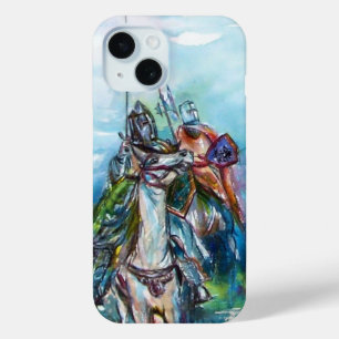 RIDERS IN THE STORM Mediaeval Knights Horseback iPhone 15 Case