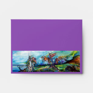 RIDERS IN THE STORM Mediaeval Knights Horseback Envelope