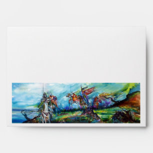 RIDERS IN THE STORM Mediaeval Knights Horseback Envelope