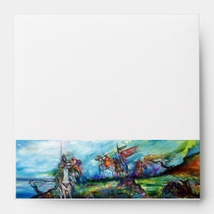 RIDERS IN THE STORM Mediaeval Knights Horseback Envelopes