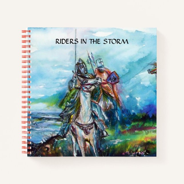 RIDERS IN THE STORM Mediaeval Knights Horseback Notebook (Front)