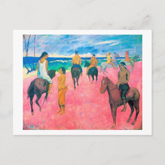 Riders on the Beach, Gauguin Postcard (Front)