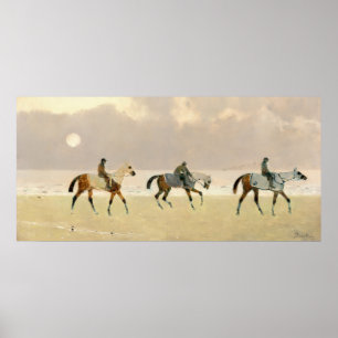 Riders on the Beach - Rene Princeteau Fine Art Poster