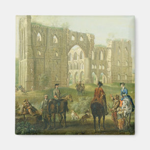 Riders Pausing by the Ruins of Rievaulx Abbey, c.1 Magnet