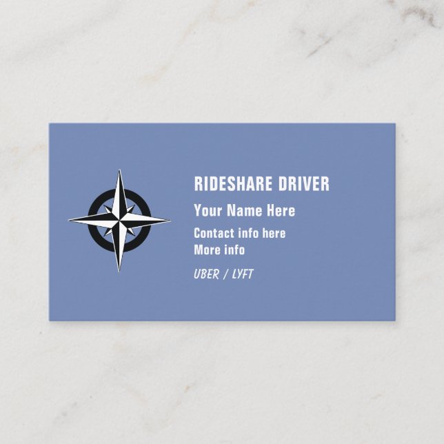 Rideshare Driver Business Card (Front)