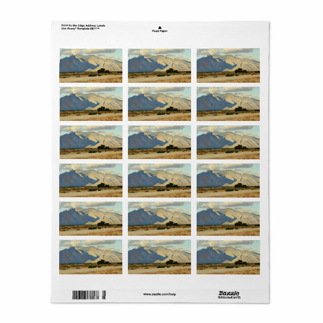 Ridge and Rillito, Arizona by Maynard Dixon Label (Full Sheet)