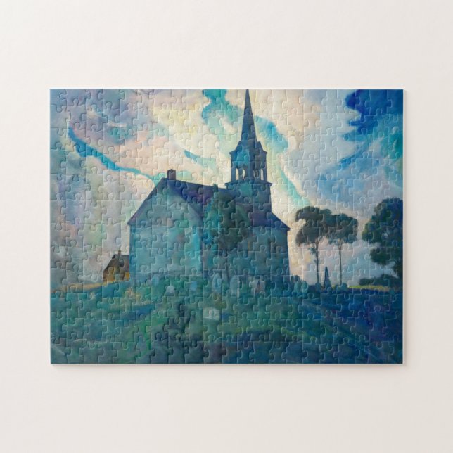 Ridge Church, 1936 by Newell Convers Wyeth Jigsaw Puzzle (Horizontal)