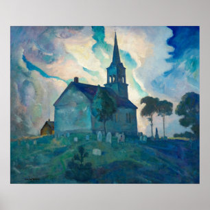 Ridge Church by Newell Convers Wyeth Poster