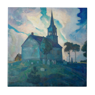 Ridge Church by Newell Convers Wyeth Tile