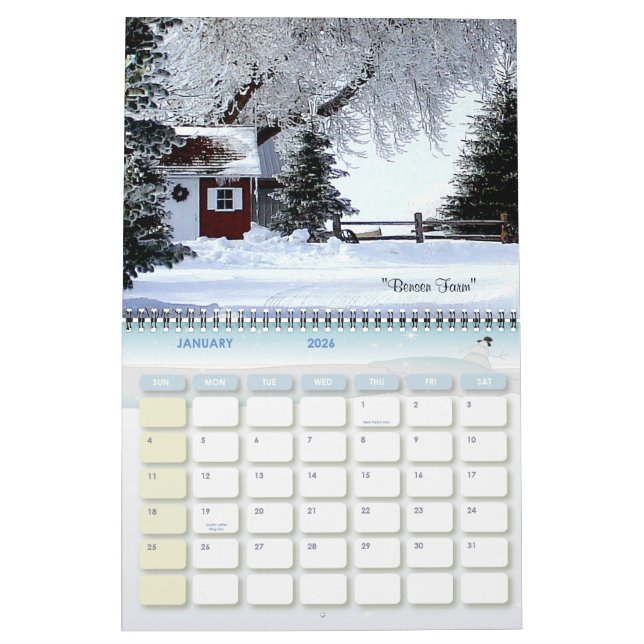 Ridgeway weather calendar (Jan 2026)