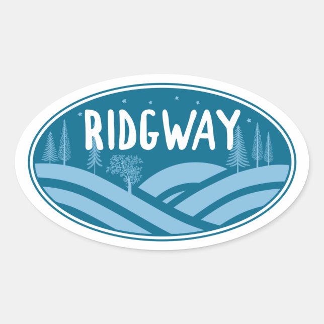 Ridgway Colorado Outdoors Oval Sticker (Front)