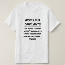 Ridiculous complaints signs weren't in English