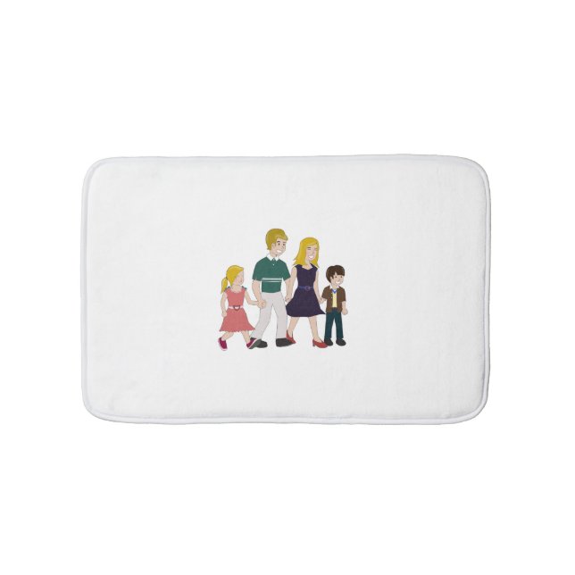 Ridiculously Happy Family Bath Mat (Front)