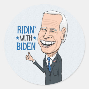 Ridin' With Biden Joe Biden Supporter Classic Round Sticker