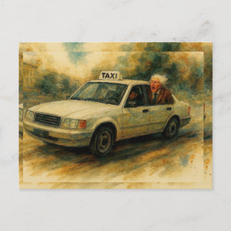 Riding a Taxi, Postcard