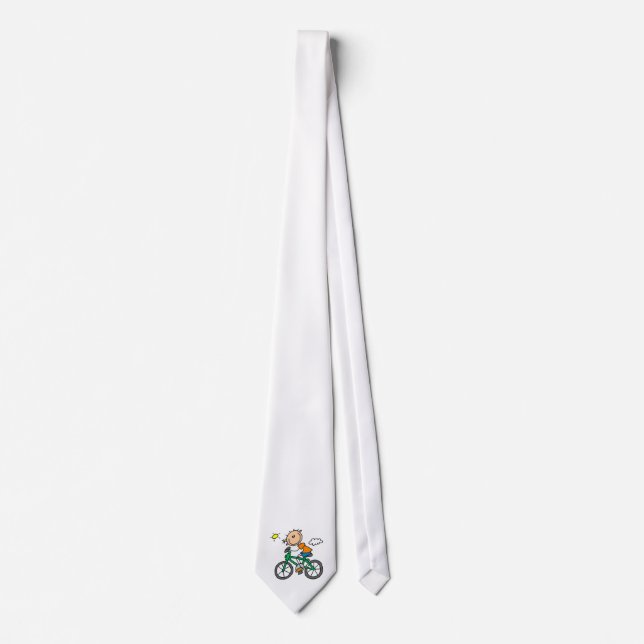 Riding Bicycle - Male Tie (Front)