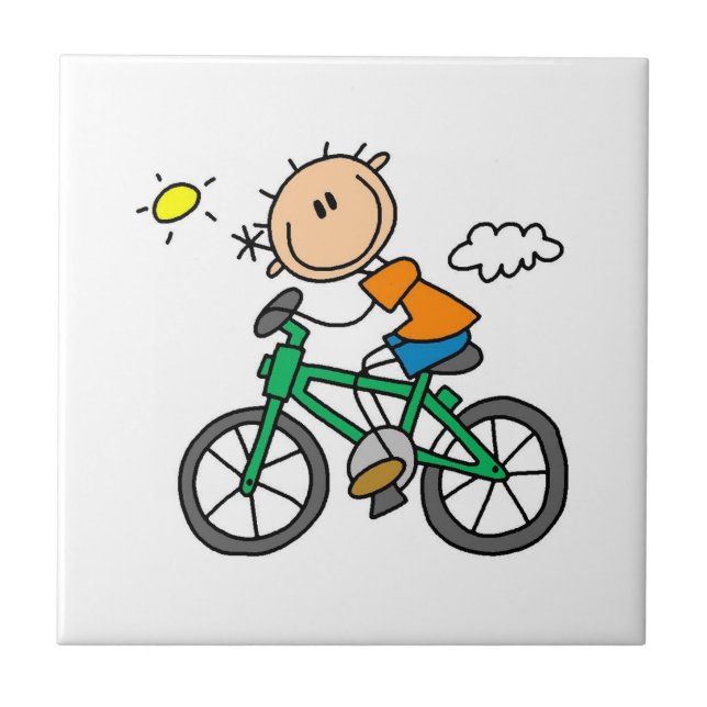 Riding Bicycle - Male Tile (Front)