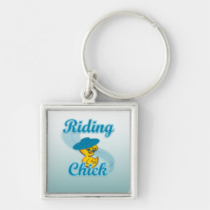 Riding Chick #3 Key Ring