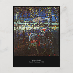 Riding Couple by Wassily Kandinsky 1907 Postcard