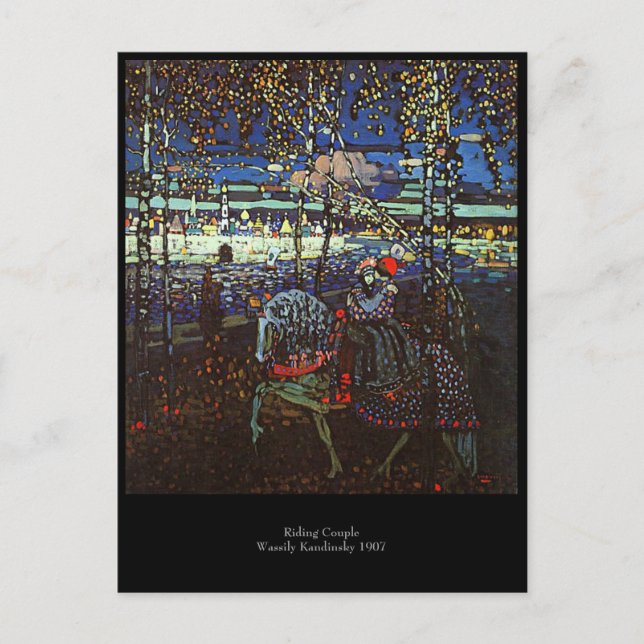 Riding Couple by Wassily Kandinsky 1907 Postcard (Front)