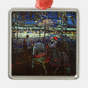 Riding Couple by Wassily Kandinsky Metal Tree Decoration