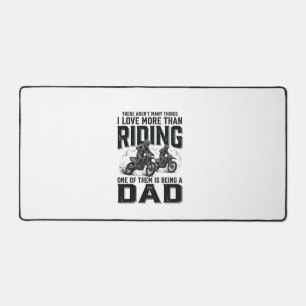 Riding Dad Vintage Engraving Motocross Quote Desig Desk Mat