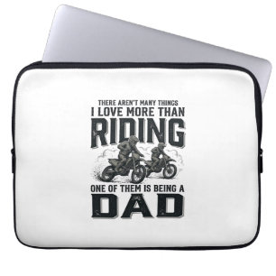 Riding Dad Vintage Engraving Motocross Quote Desig Laptop Sleeve
