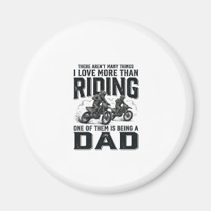 Riding Dad Vintage Engraving Motocross Quote Desig Magnet