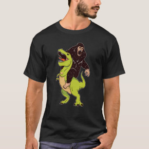 Riding Dinosaur Sasquatch Rex Tyrannosaurus T-Shirt
