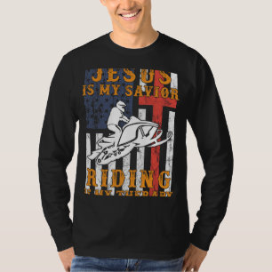 Riding Faith: Jesus is my Saviour, Snowmobile is m T-Shirt