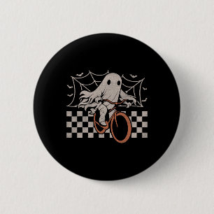 Riding Ghost Bicycle Halloween Costume Ghoul Biker 6 Cm Round Badge