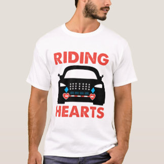 Riding Hearts bold car design T-Shirt