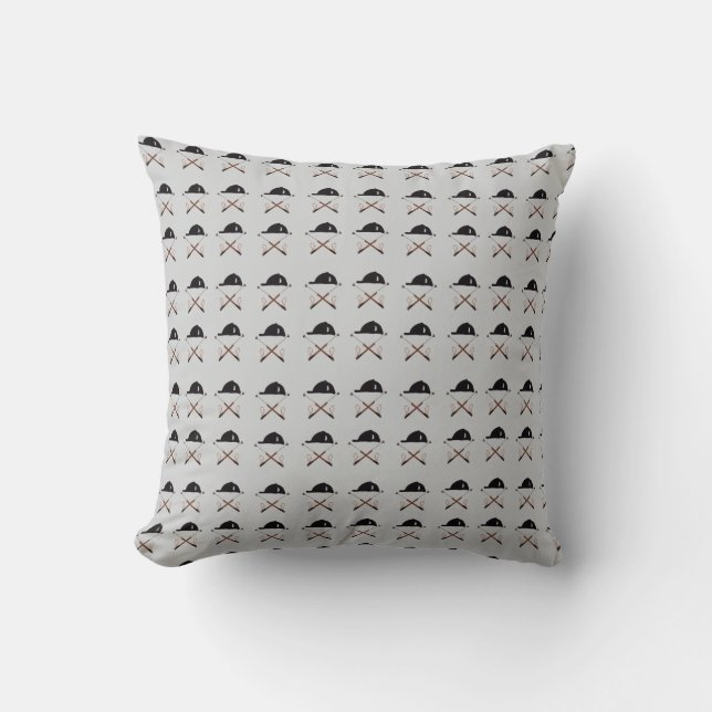 Riding helmet and crops Throw Pillow (Front)