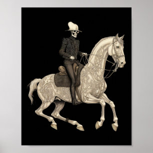 Riding Horse Cowboy Horse Lover Halloween Costume  Poster