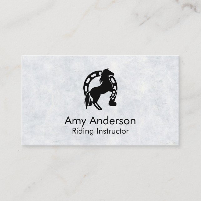 Riding Instructor Silk Paper Business Card (Front)