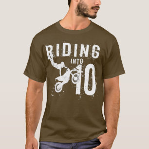 Riding Into 10 Years Old 10th Birthday Boy Dirt T-Shirt