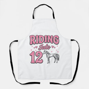 Riding Into 12 Horse Birthday Vector Design_1 Apron