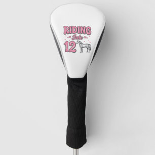 Riding Into 12 Horse Birthday Vector Design_1 Golf Head Cover