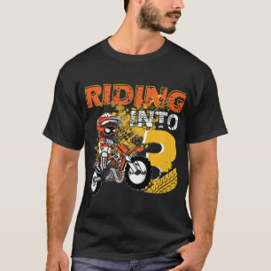 Riding Into 3 Years Old Dirt Biker 3rd Birthday Bo T-Shirt
