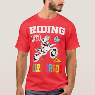 Riding Into 3rd Grade Bike Biker Back To School Bo T-Shirt