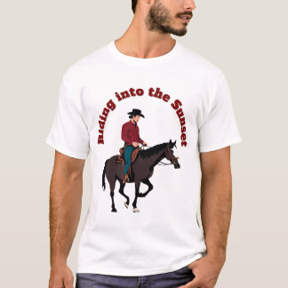 Riding into the Sunset - Cowboy on Horse T-Shirt