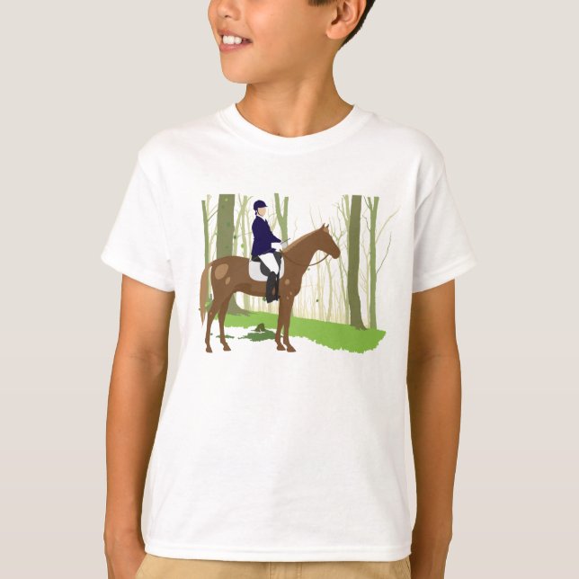 Riding into the Woods Equestrian T-Shirt (Front)