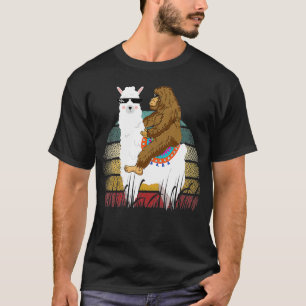 Riding Llama Retro  T-Shirt