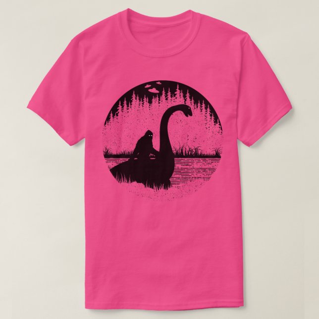 Riding Loch Ness Monster 5 T-Shirt (Design Front)